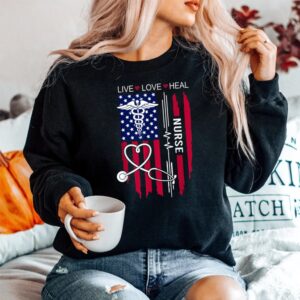 Alternative view of American Flag Nurse Day Shirt