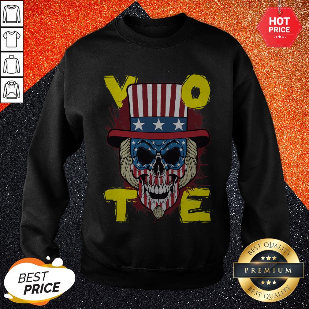 American Vote Skull Halloween Shirt - Image 4