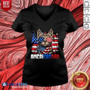 Alternative view of Americat Dad 4th Of July Shirt