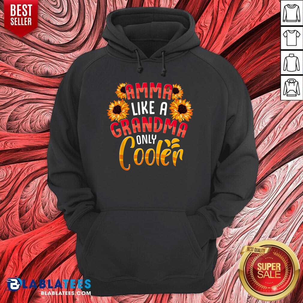 Amma Like A Grandma Only Cooler Sunflower Shirt - Image 2