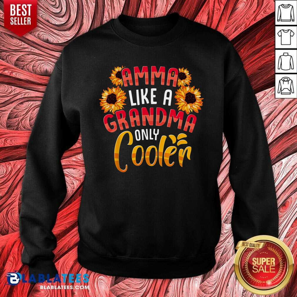 Amma Like A Grandma Only Cooler Sunflower Shirt - Image 5