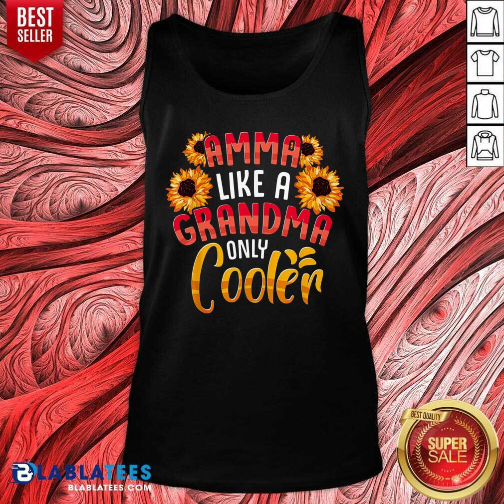 Amma Like A Grandma Only Cooler Sunflower Shirt - Image 4