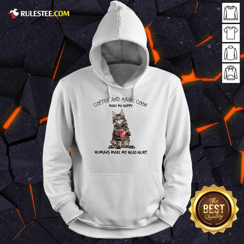 Amused Cat Coffee And Maine Coon Shirt - Image 3