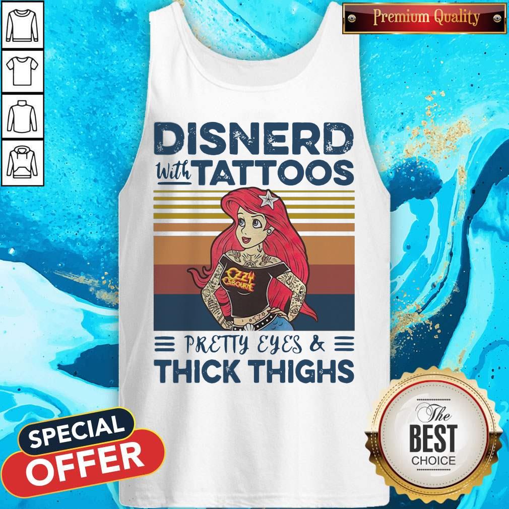 Ariel Mermaid Disnerd With Tattoos Pretty Eyes Thick Thighs Vintage Shirt - Image 3