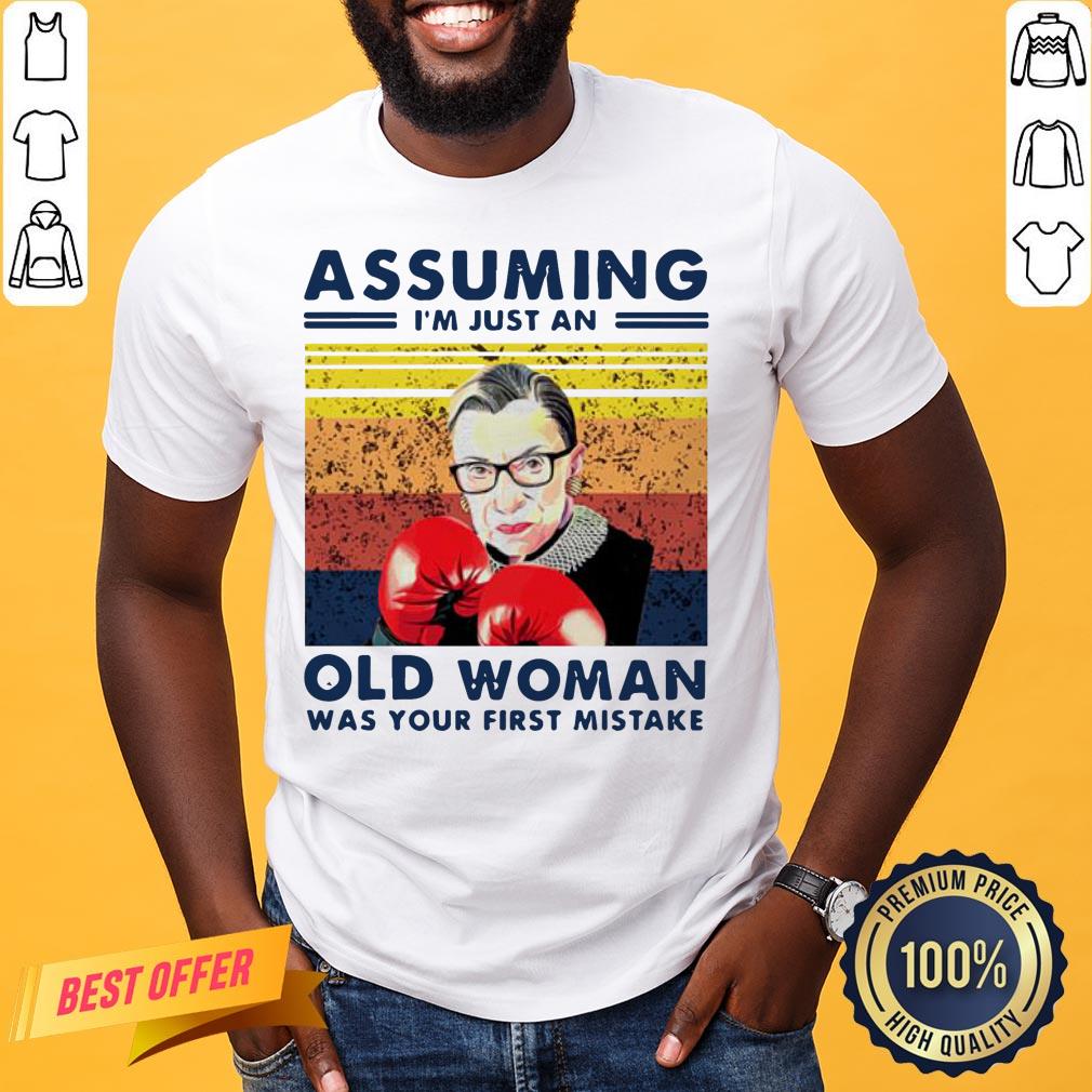 Assuming I’m Just An Old Woman Was Your First Mistake Ruth Bader Ginsburg Boxing Shirt