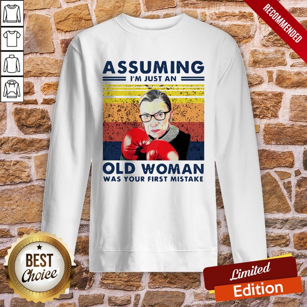 Assuming I’m Just An Old Woman Was Your First Mistake Ruth Bader Ginsburg Boxing Shirt - Image 4