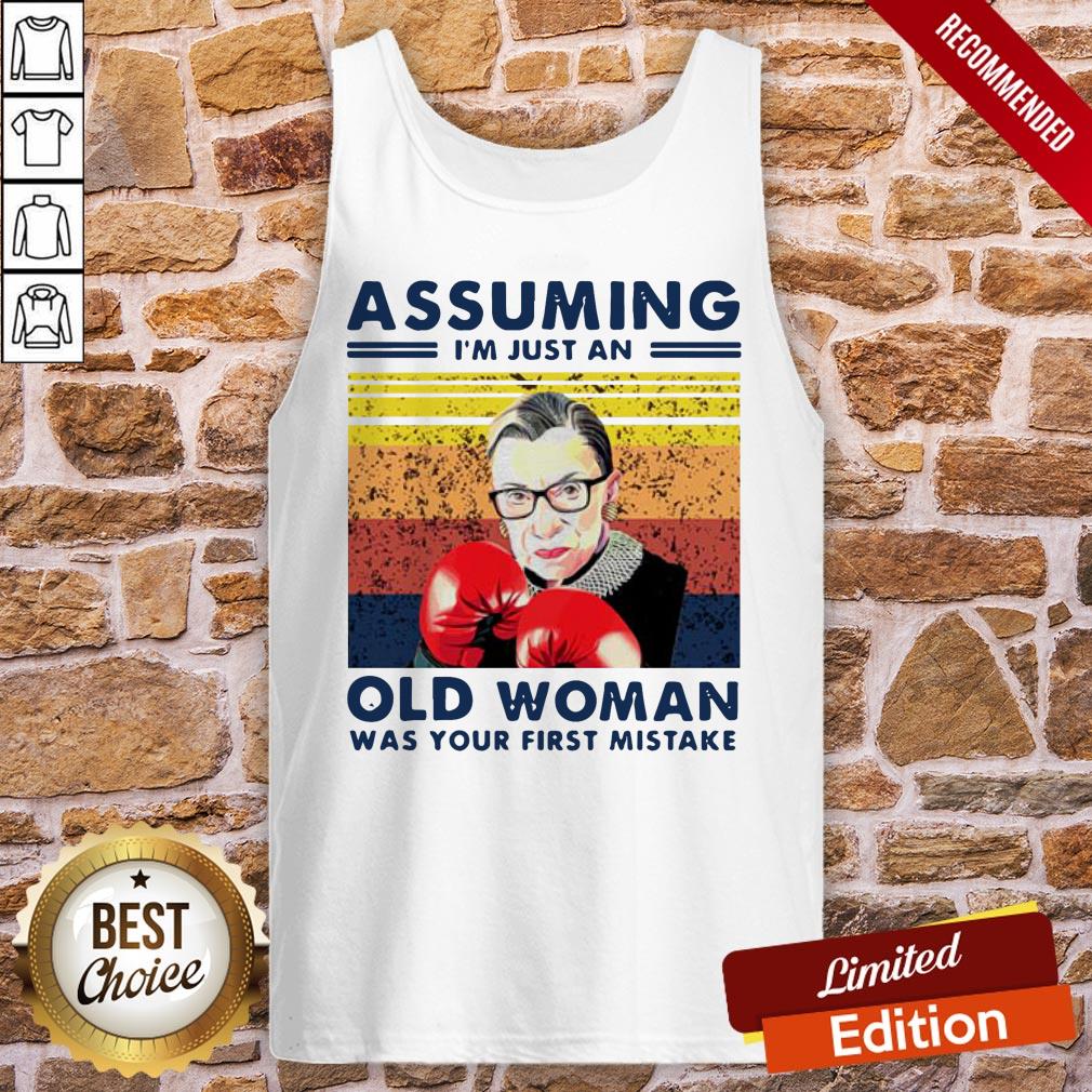Assuming I’m Just An Old Woman Was Your First Mistake Ruth Bader Ginsburg Boxing Shirt - Image 3