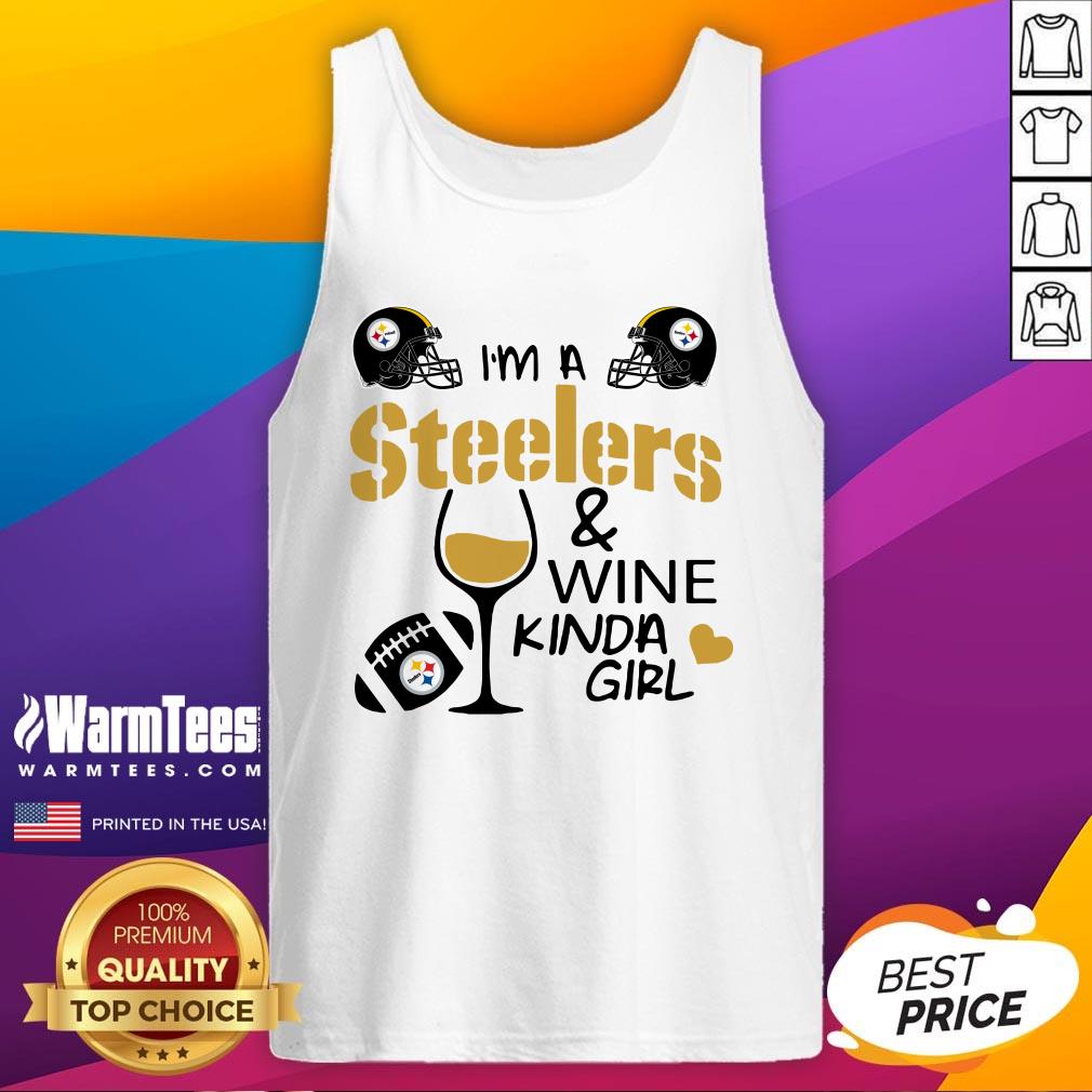 Attractive I’m A Pittsburgh Steelers And Wine Kinda Girl Heart Shirt - Image 3