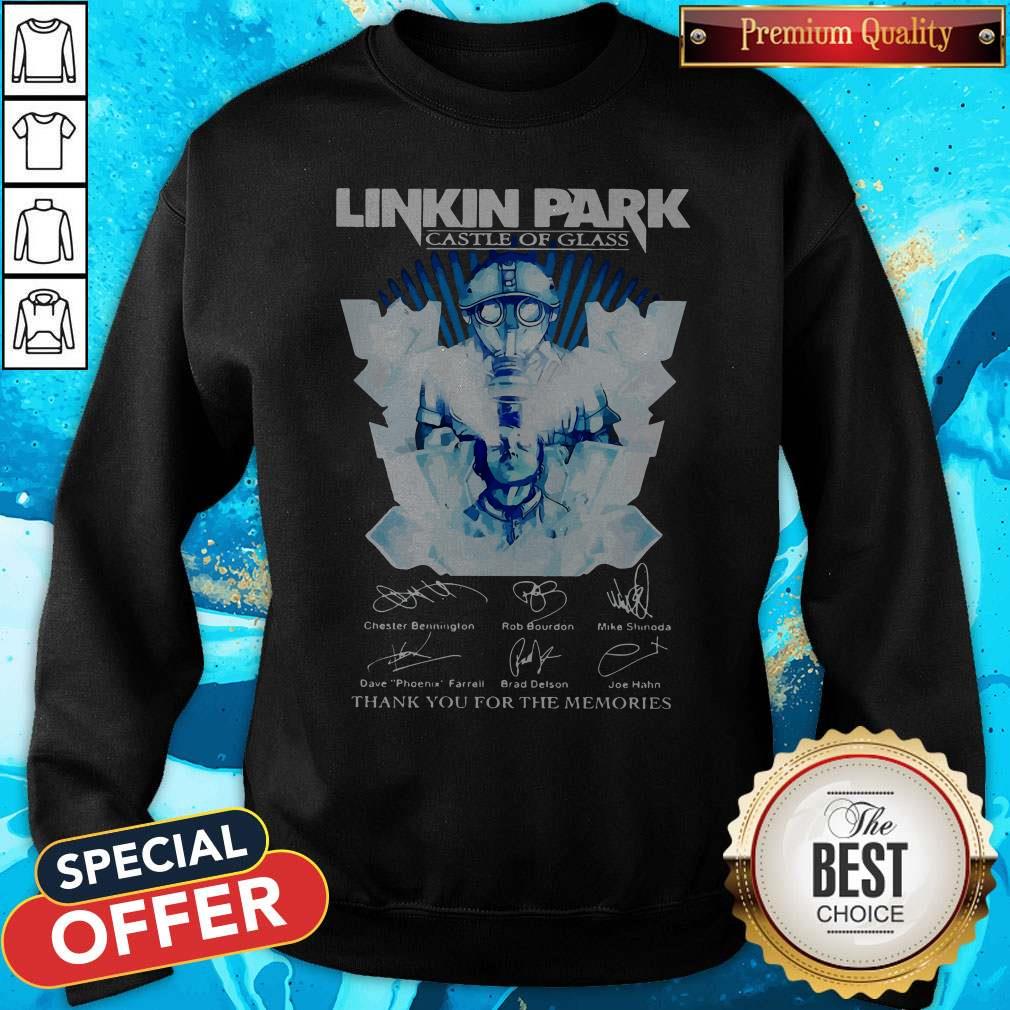 Attractive Linkin Park Castle Of Glass Thank You For The Memories Signatures Shirt - Image 4