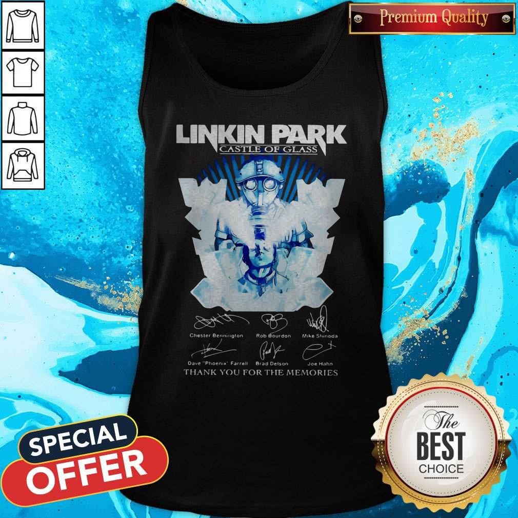 Attractive Linkin Park Castle Of Glass Thank You For The Memories Signatures Shirt - Image 3