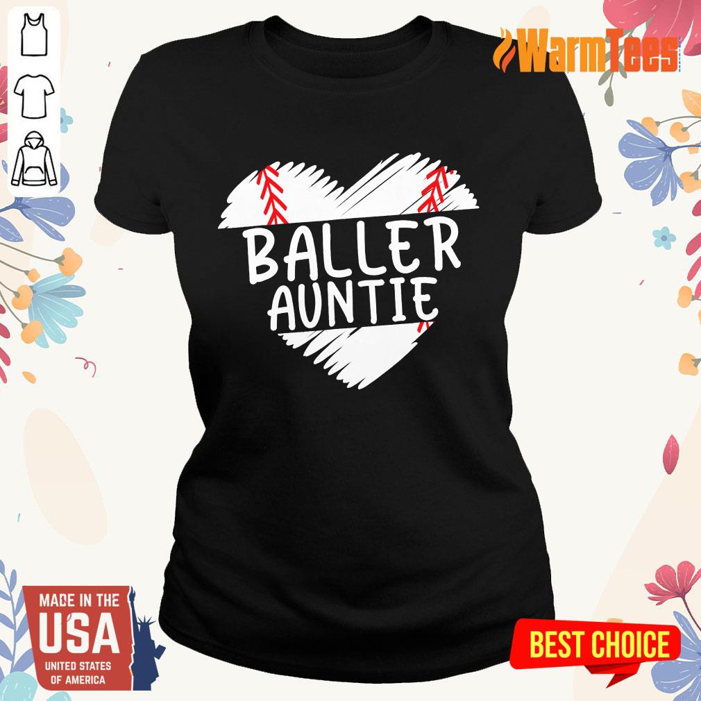 Aunt Baseball Heart Shirt - Image 3