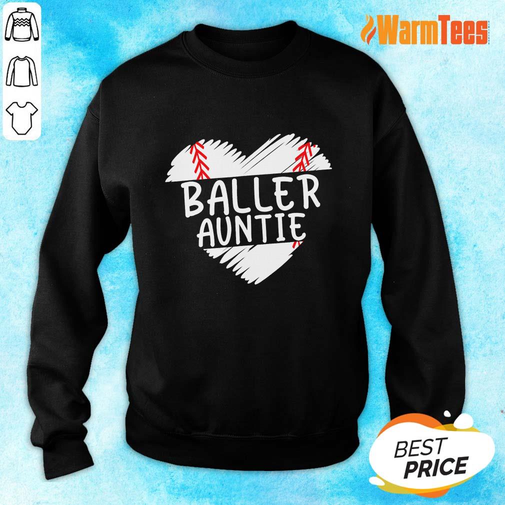 Aunt Baseball Heart Shirt - Image 2