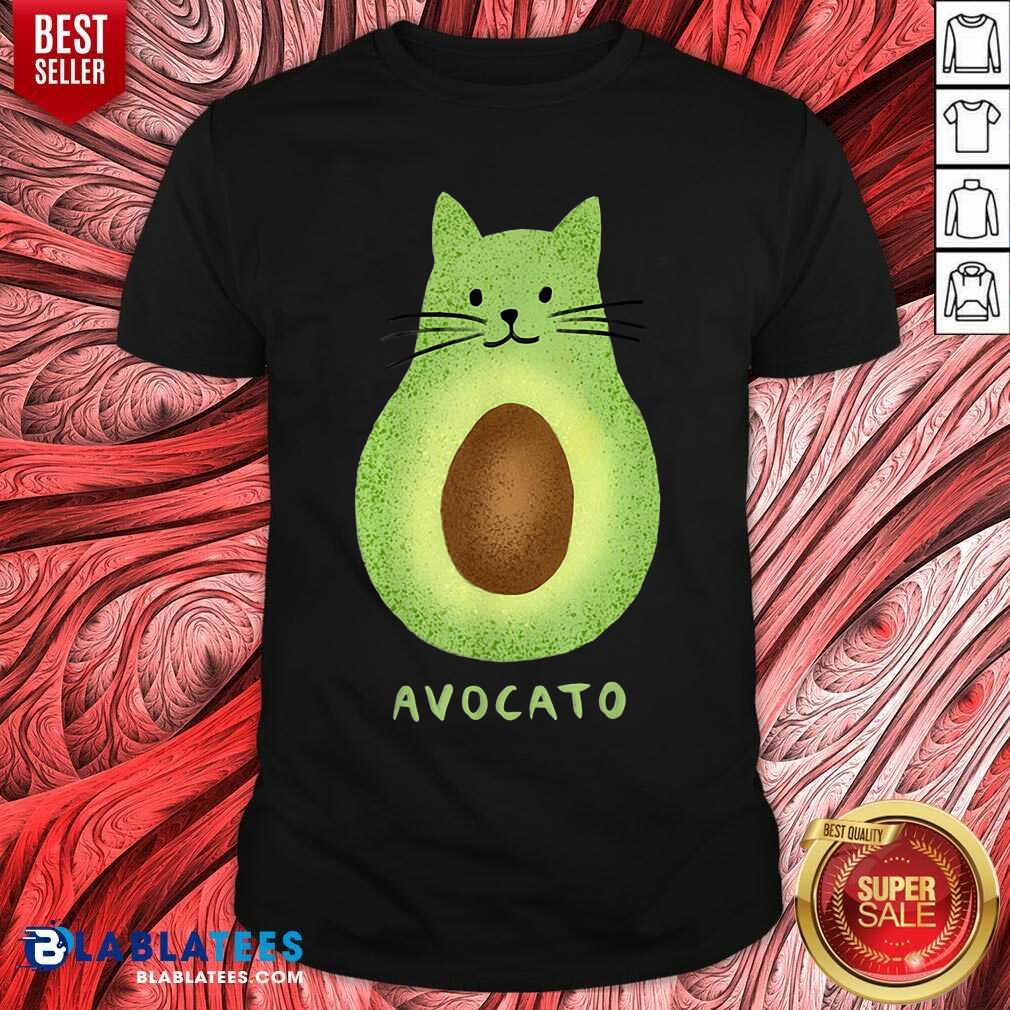 Avocato Funny Cute Cat Avocado Vegan And Cat Lover Kitten Shirt