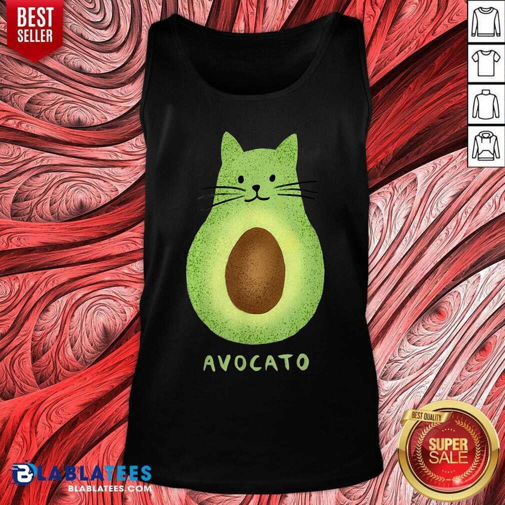 Avocato Funny Cute Cat Avocado Vegan And Cat Lover Kitten Shirt - Image 4
