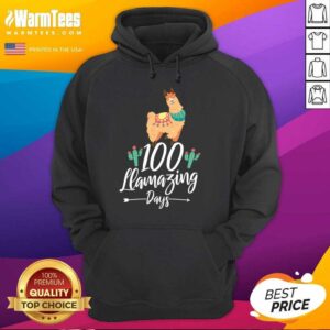 Alternative view of Awesome 100 Llamazing Days Llama 100th Day Of School Teacher Kids Shirt