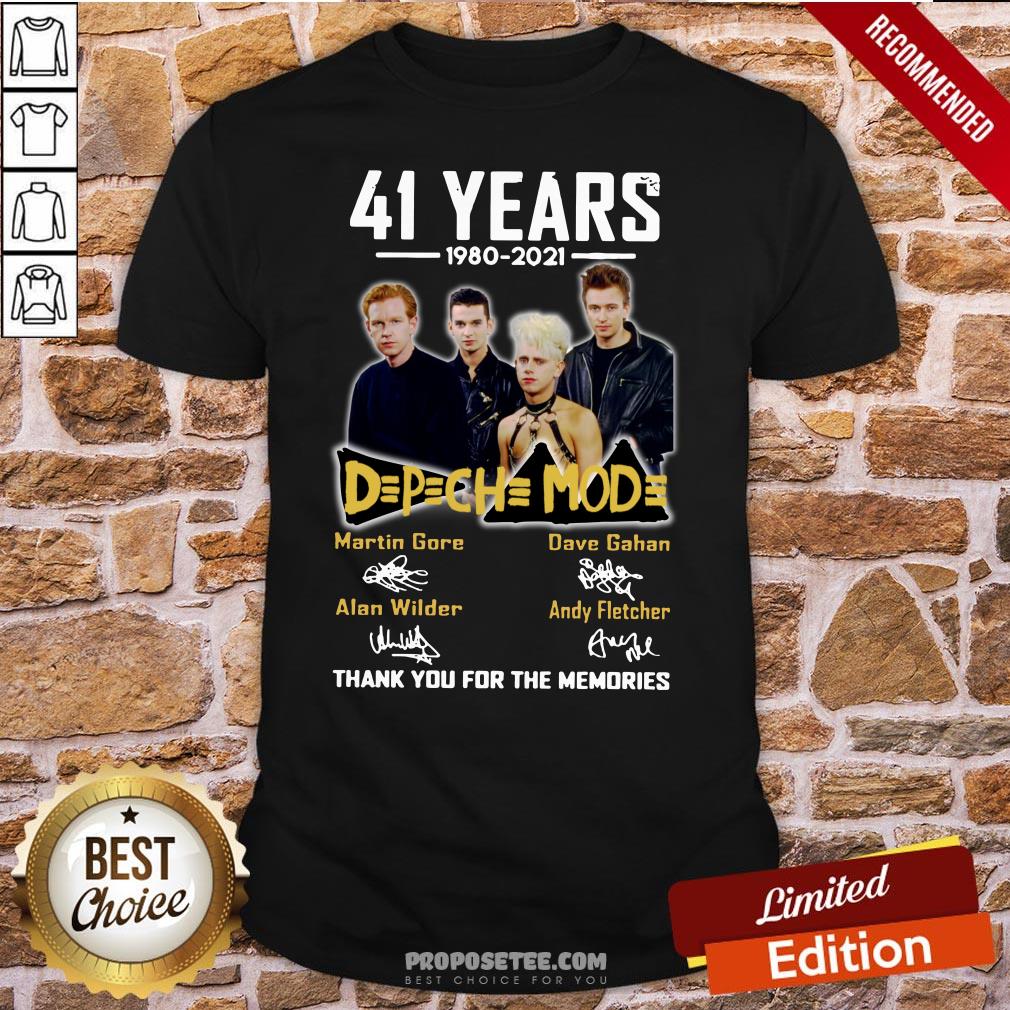 Awesome 41 Years 1980 2021 D P CH MOD Thank You For The Memories Signatures Shirt