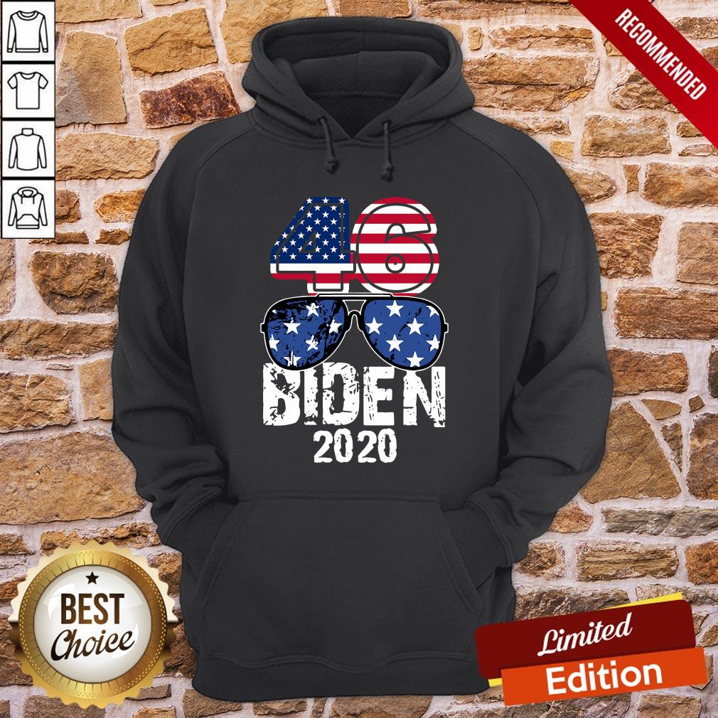 Awesome 46 Glasses Joe Biden 2020 American Flag Shirt - Image 5