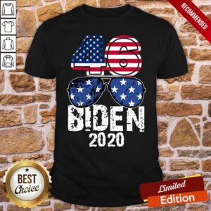 Awesome 46 Glasses Joe Biden 2020 American Flag Shirt