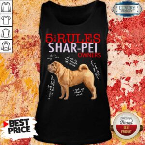 Alternative view of Awesome 5 Rules Shar Pei Owners Shirt