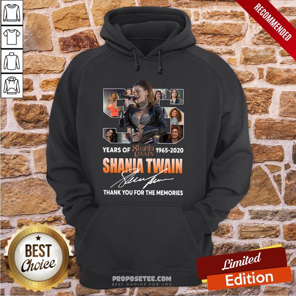 Awesome 55 Years Of Shania Twain 1965 2020 Thank You For The Memories Signature Shirt - Image 5