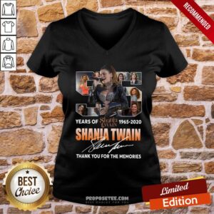 Alternative view of Awesome 55 Years Of Shania Twain 1965 2020 Thank You For The Memories Signature Shirt