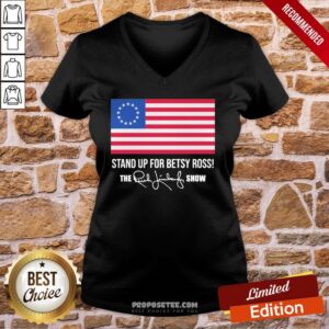 Alternative view of Awesome American Flag Stand Up For Betsy Ross The Rush Limbaugh Show Signature Shirt