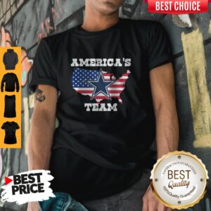 Awesome America’s Team American Flag Veteran Independence Day Dallas Cowboys T-Shirt