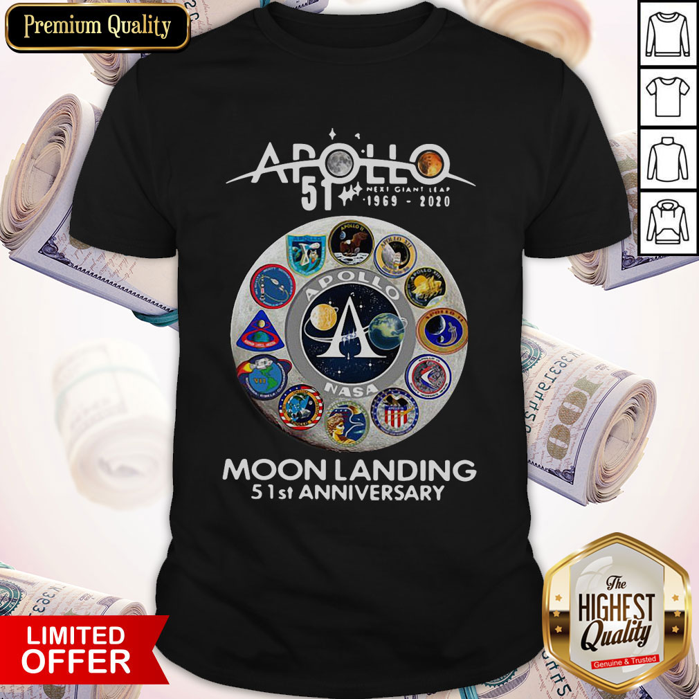 Awesome Apollo 1969 2020 Moon Landing 51 St Anniversary Shirt