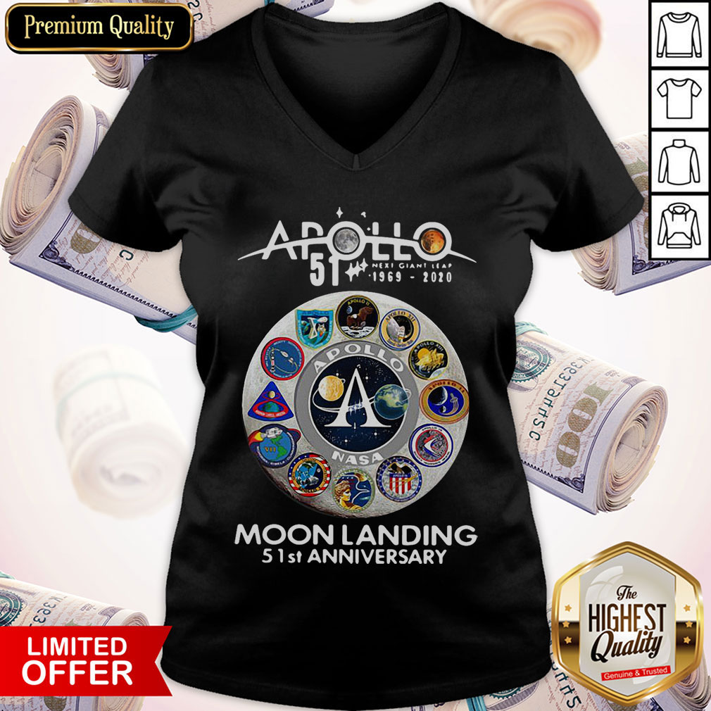 Awesome Apollo 1969 2020 Moon Landing 51 St Anniversary Shirt - Image 2
