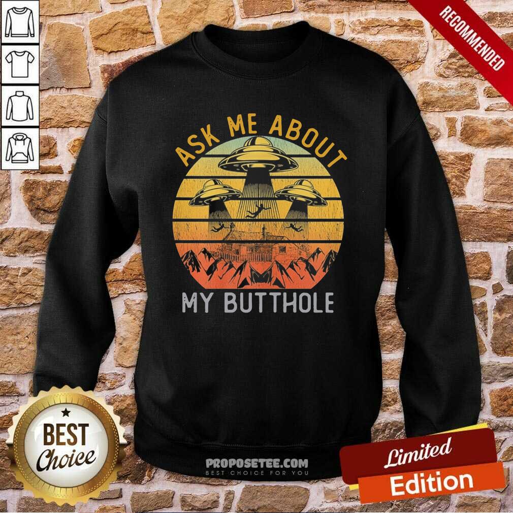 Awesome Ask Me About My Butthole Vintage Shirt - Image 4
