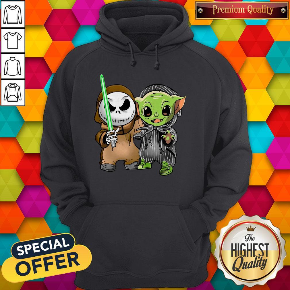 Awesome Baby Yoda And Jack Skellington Shirt - Image 5