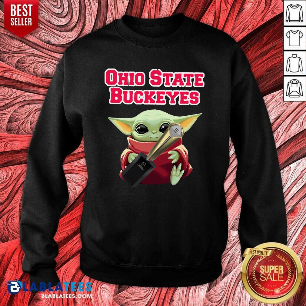 Awesome Baby Yoda Ohio State Buckeyes Shirt - Image 4