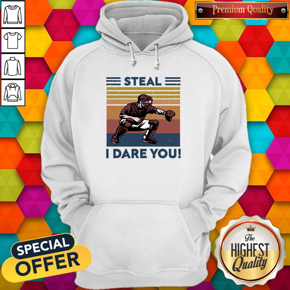 Awesome Baseball Steal I Dare You Vintage Shirt - Image 5