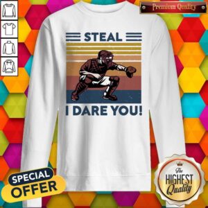 Alternative view of Awesome Baseball Steal I Dare You Vintage Shirt