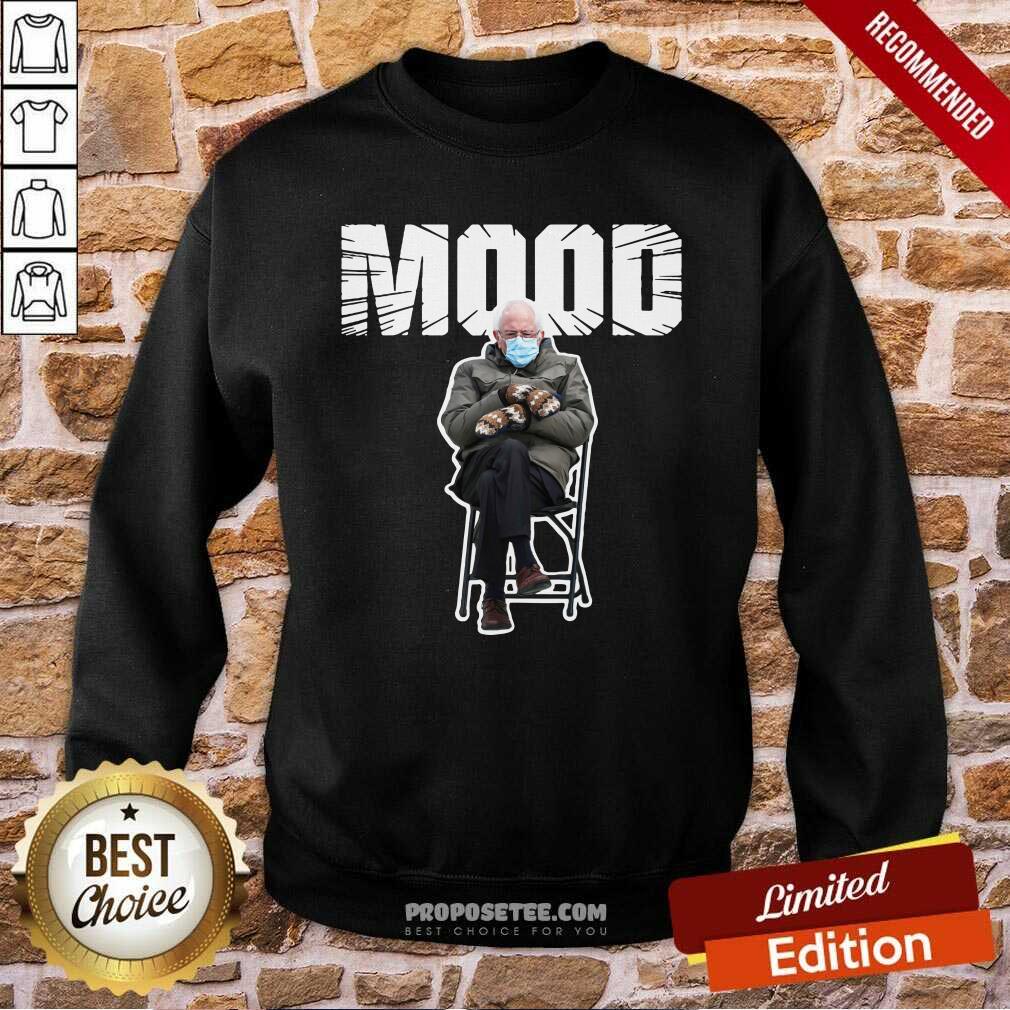 Awesome Bernie Sanders Gloves Mittens Bad Mood 2021 Shirt - Image 4