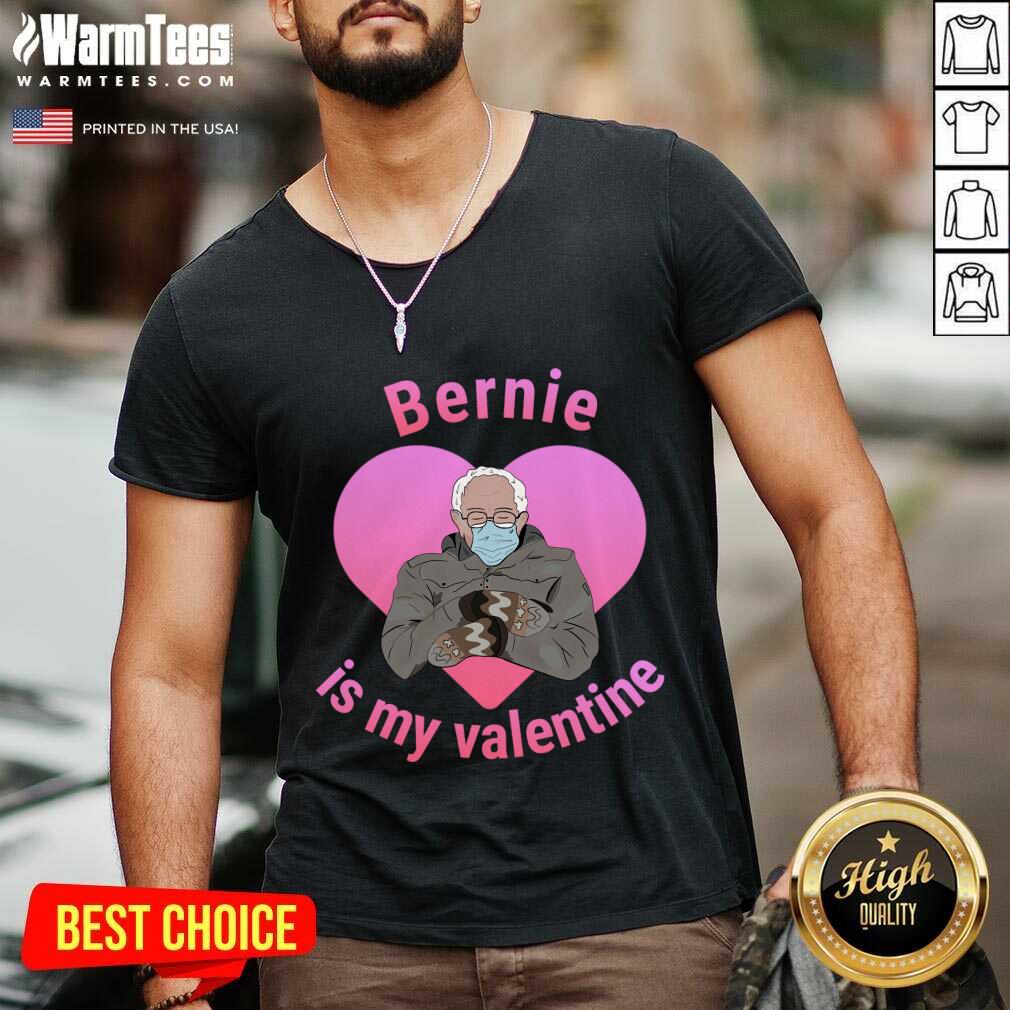 Awesome Bernie Sanders Is My Valentine. Cute Mittens Shirt - Image 5