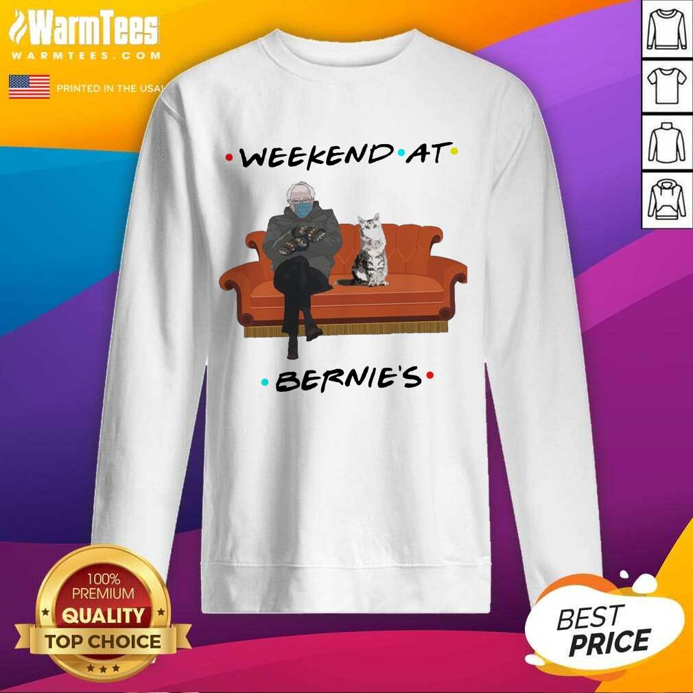 Awesome Bernie Sanders Mittens And Cat Weekend At Bernie’s 2021 Shirt - Image 3