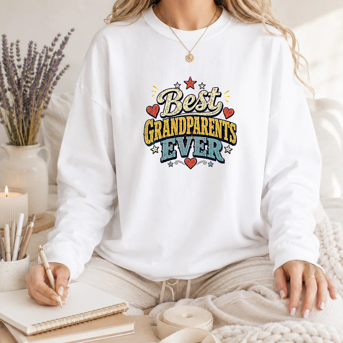 Awesome Best Grandparents Ever Retro Distressed Shirt - Image 3
