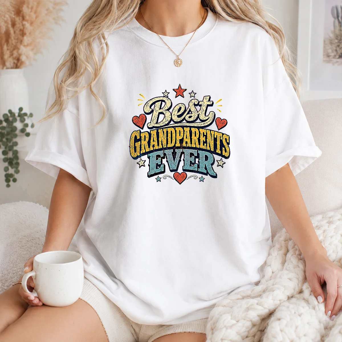 Awesome Best Grandparents Ever Retro Distressed Shirt