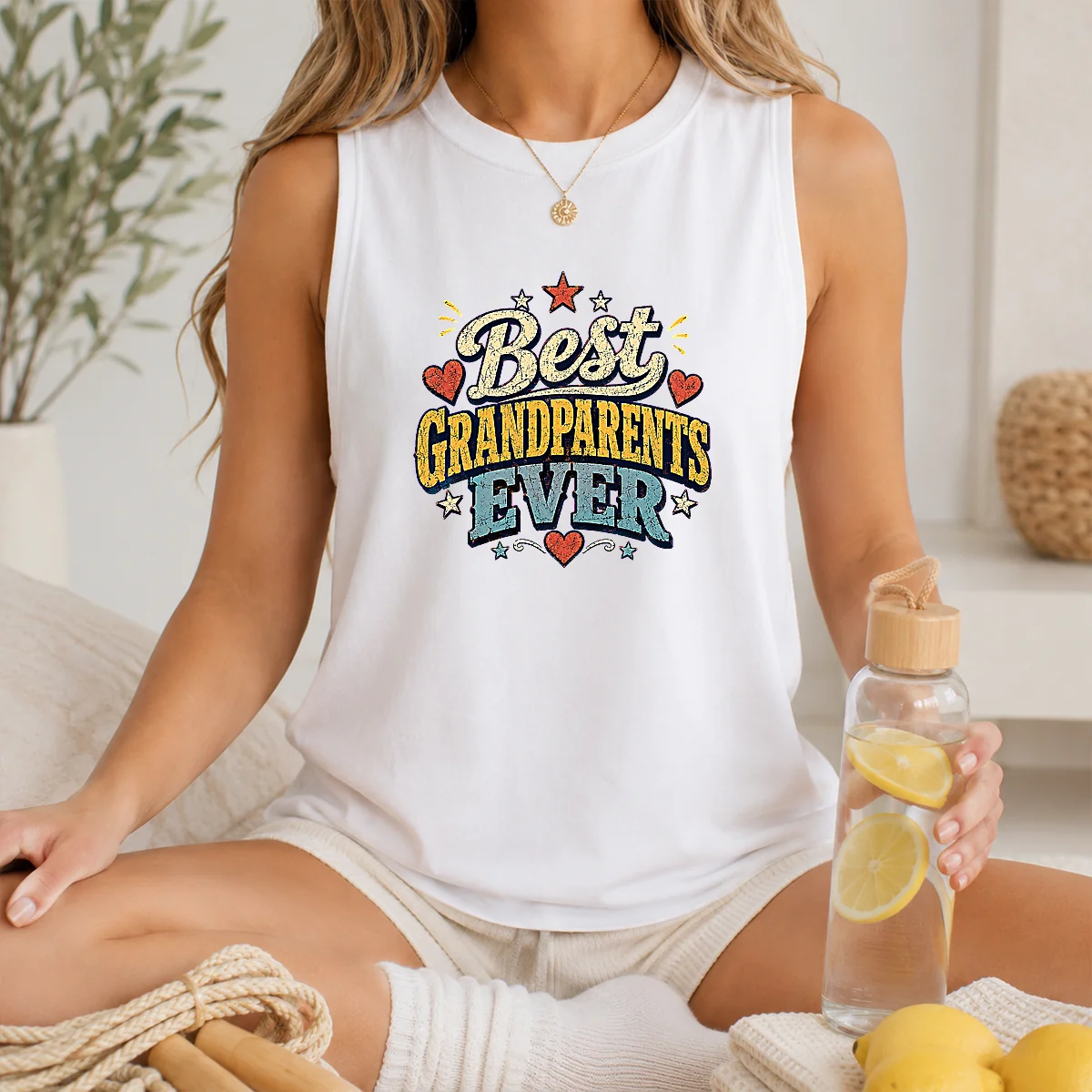 Awesome Best Grandparents Ever Retro Distressed Shirt - Image 6