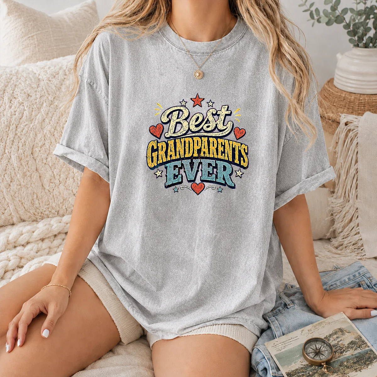 Awesome Best Grandparents Ever Retro Distressed Shirt - Image 8