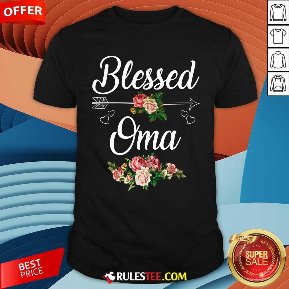 Awesome Blessed Oma Flower Mother Day Shirt