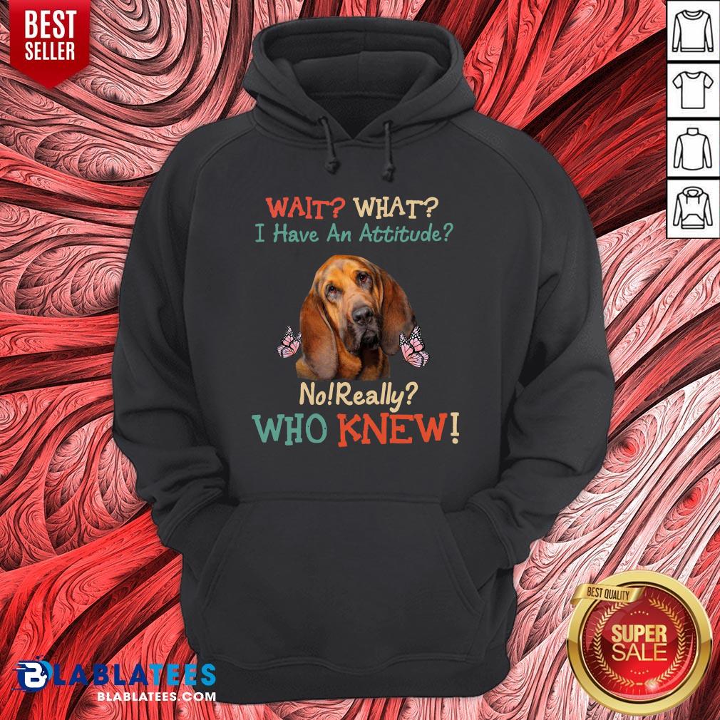 Awesome Bloodhound Attitude Really Who Knew Shirt - Image 3
