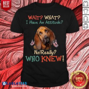 Awesome Bloodhound Attitude Really Who Knew Shirt