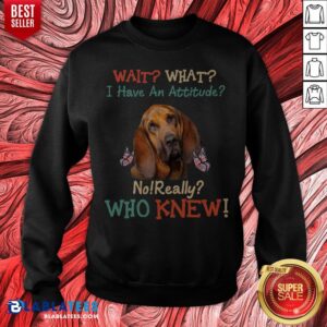 Alternative view of Awesome Bloodhound Attitude Really Who Knew Shirt