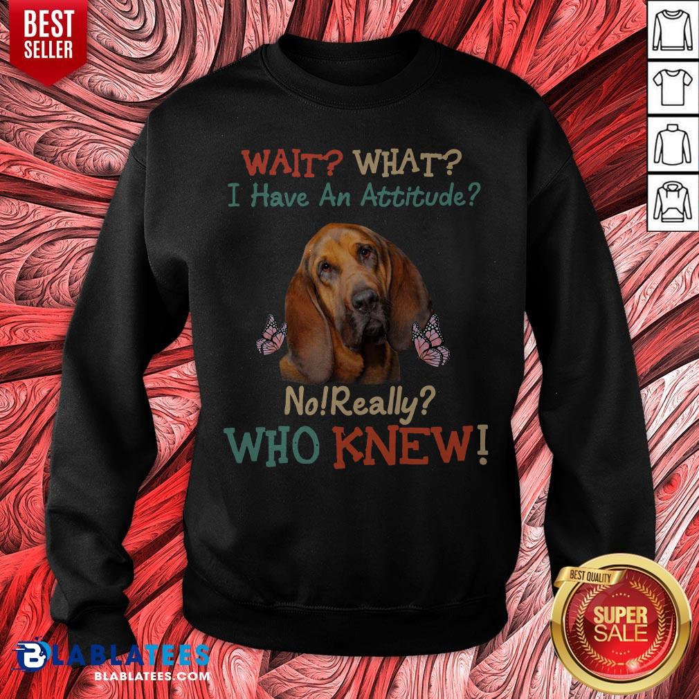 Awesome Bloodhound Attitude Really Who Knew Shirt - Image 2