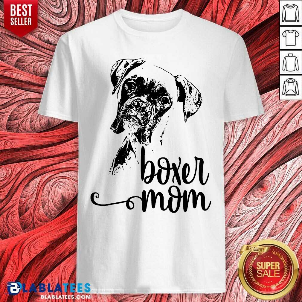 Awesome Boxer Mom Dog Face Dog Lovers Boxer Mom Gift Shirt