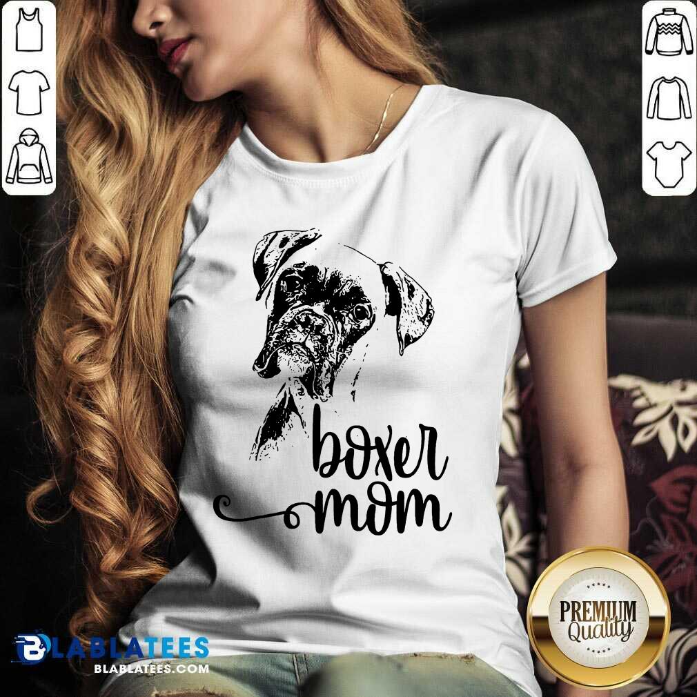 Awesome Boxer Mom Dog Face Dog Lovers Boxer Mom Gift Shirt - Image 2