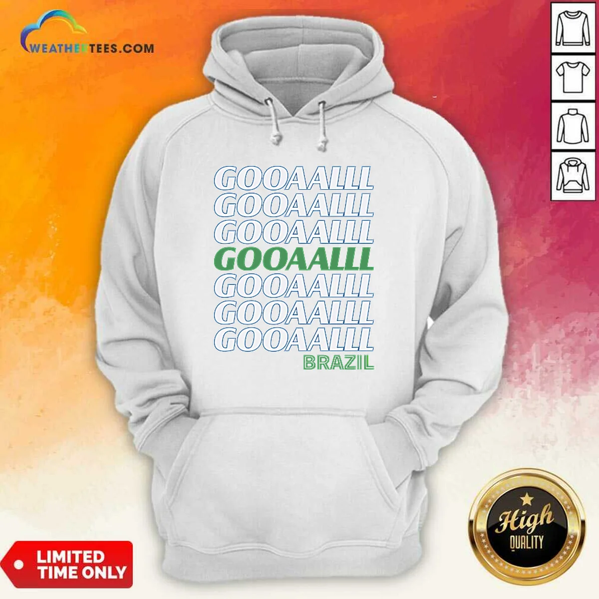 Awesome Brazil Soccer Fan Gear Gooaaalll Shirt - Image 4