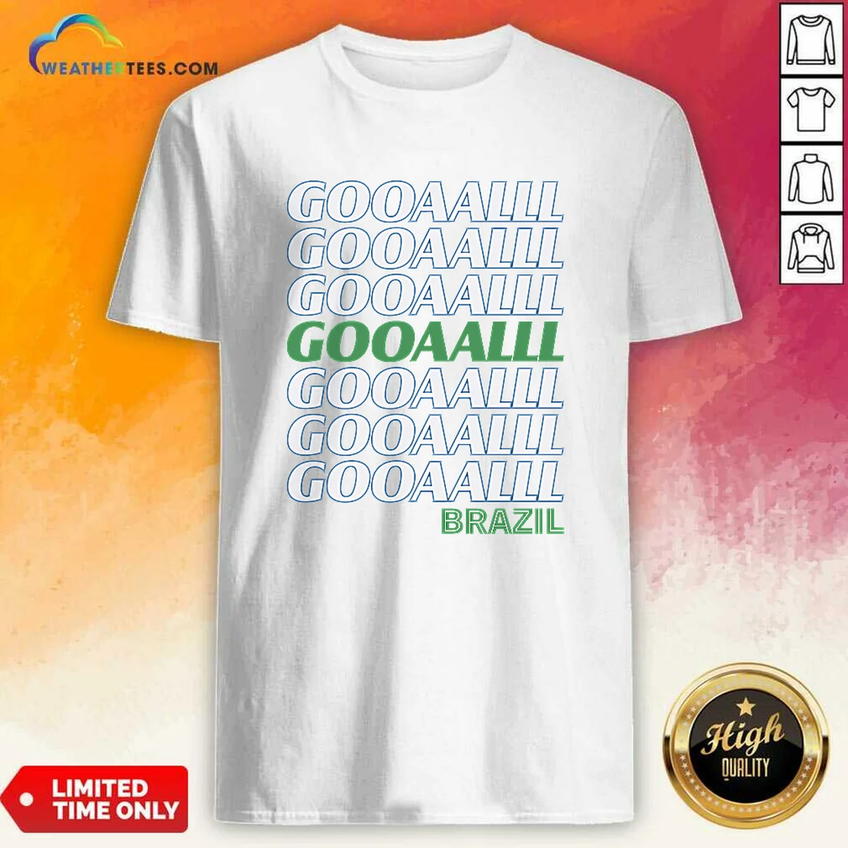 Awesome Brazil Soccer Fan Gear Gooaaalll Shirt